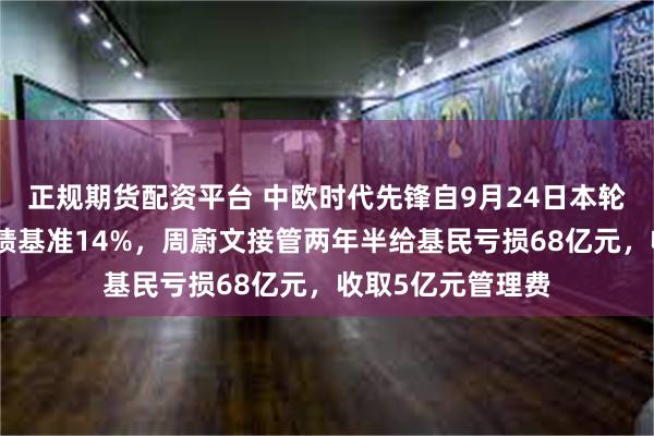 正规期货配资平台 中欧时代先锋自9月24日本轮行情以来跑输业绩基准14%，周蔚文接管两年半给基民亏损68亿元，收取5亿元管理费