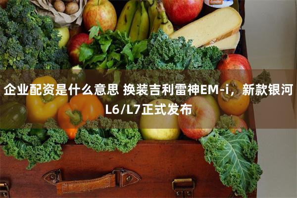 企业配资是什么意思 换装吉利雷神EM-i，新款银河L6/L7正式发布